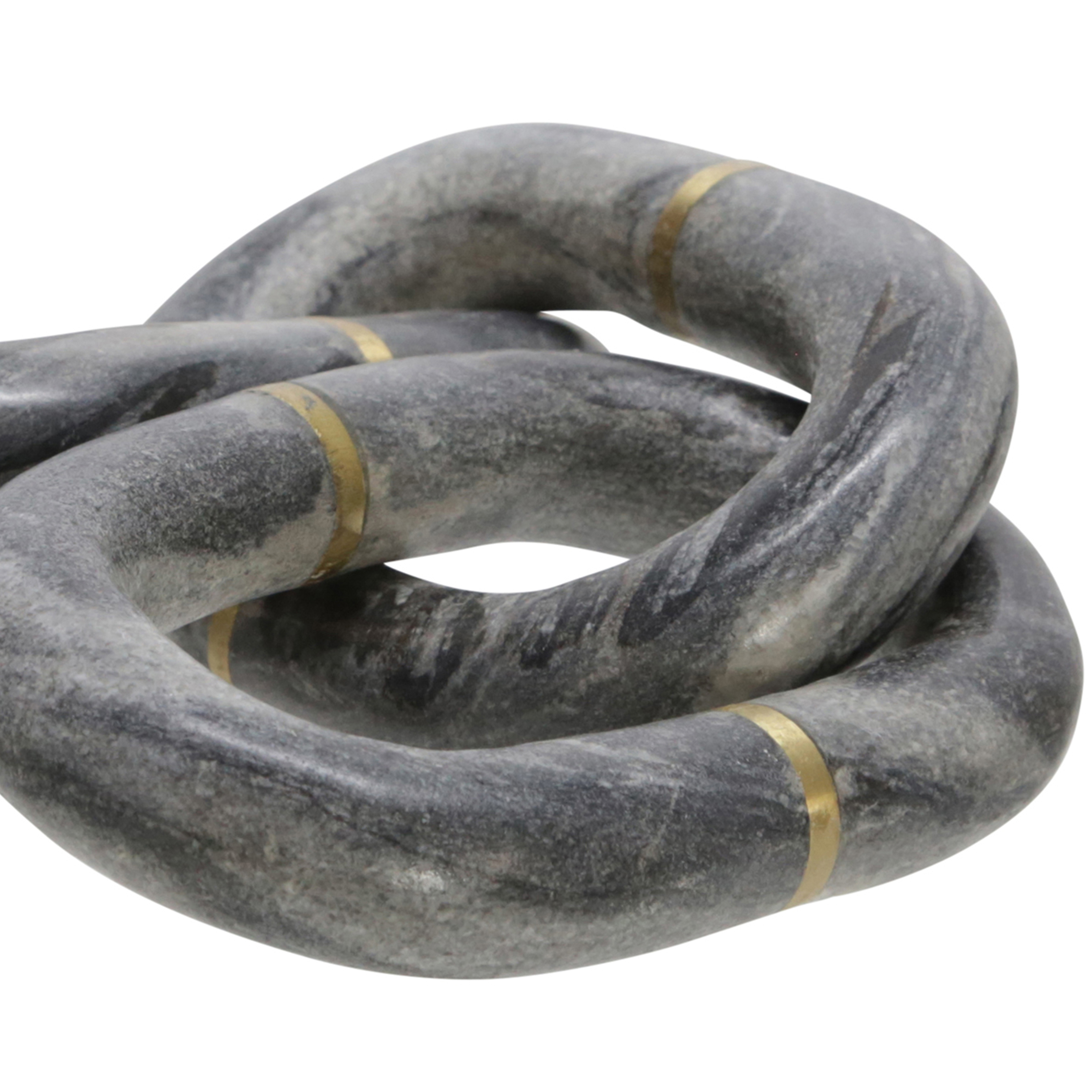 Sagebrook 14" Marble Chain Decor - Gray