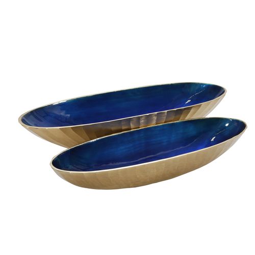 Sagebrook 21"/24" Aluminum Oval Bowl (Set Of 2)