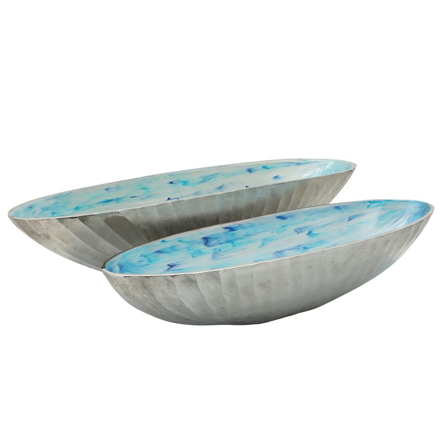 Sagebrook 21"/24" Aluminum Oval Bowl (Set Of 2)