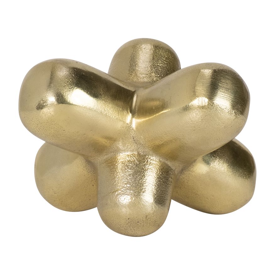 Sagebrook 8" Metal Geometric Orb - Gold