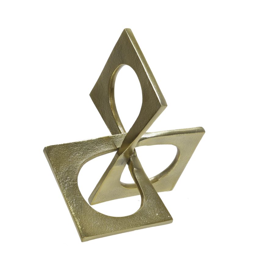 Sagebrook™ 9" Metal Linked Square Decor - Gold