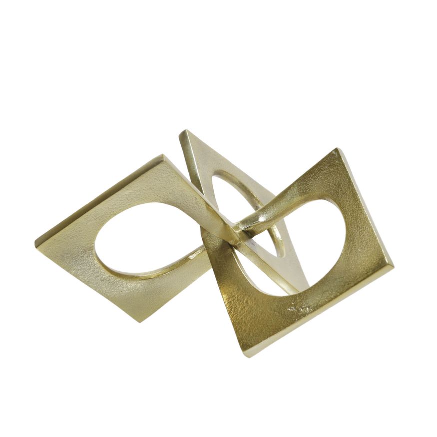 Sagebrook™ 9" Metal Linked Square Decor - Gold