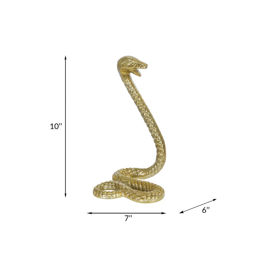 Sagebrook 10" Metal Snake - Gold