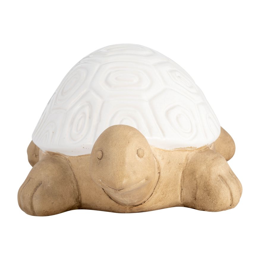 Sagebrook 13" Ceramic Tortoise Decor - White