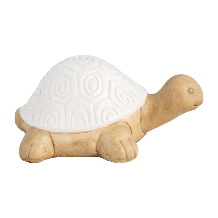 Sagebrook 13" Ceramic Tortoise Decor - White