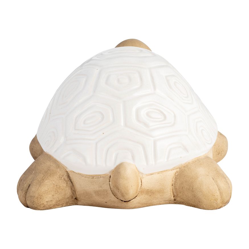 Sagebrook 13" Ceramic Tortoise Decor - White