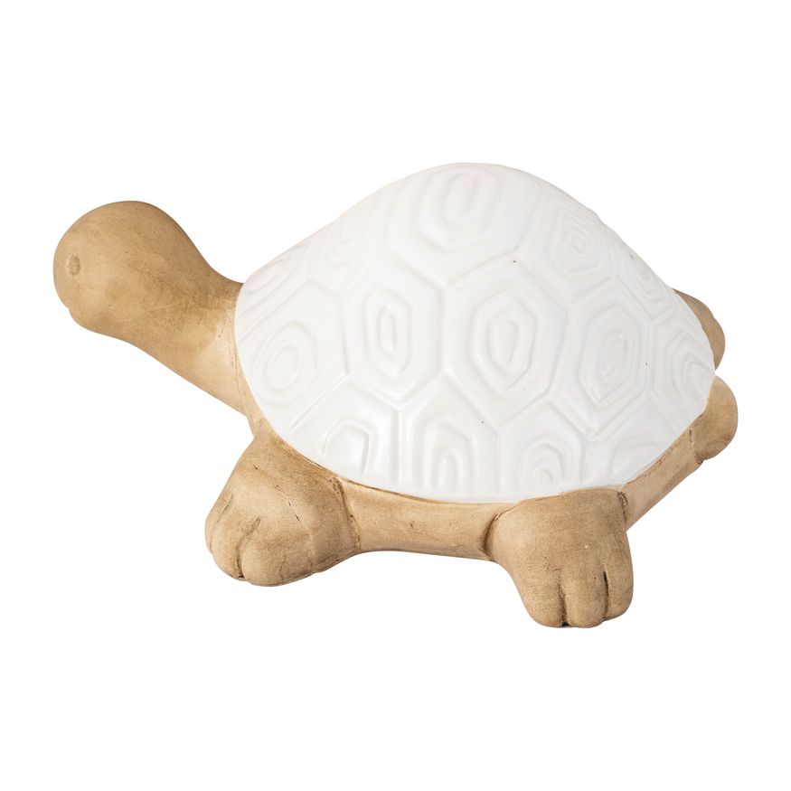 Sagebrook 13" Ceramic Tortoise Decor - White