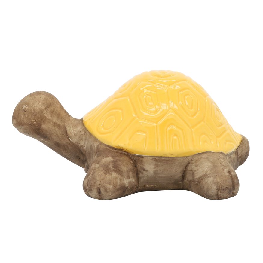 Sagebrook 13" Ceramic Tortoise Decor - Yellow