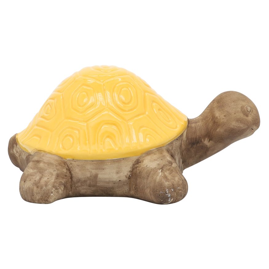 Sagebrook 13" Ceramic Tortoise Decor - Yellow