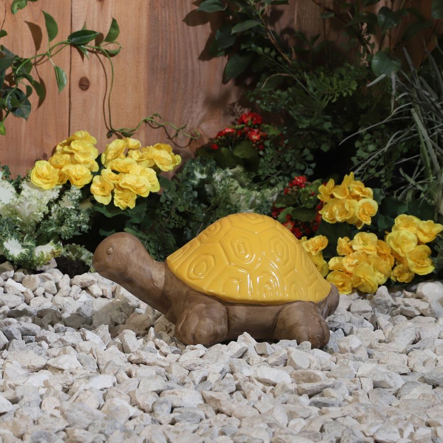 Sagebrook 13" Ceramic Tortoise Decor - Yellow