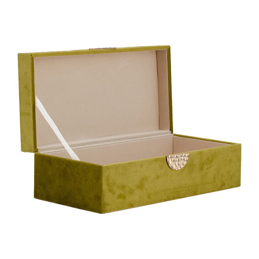 Sagebrook 10"/12" Wood Box With Medallion (Set Of 2) - Olive/Gold