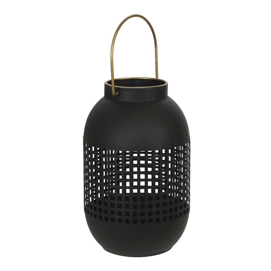 Sagebrook - 11" Metal Cage Hurricane Lantern in Black