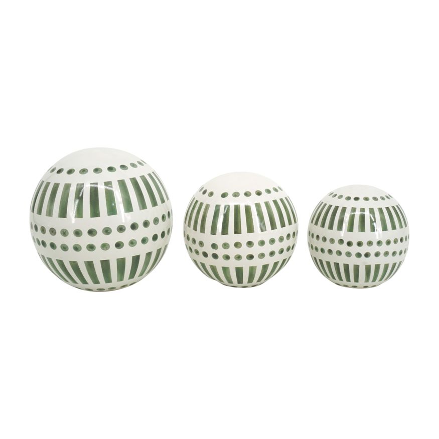 Sagebrook 15430 6"/5"/4" Ceramic Orbs (Set Of 3)