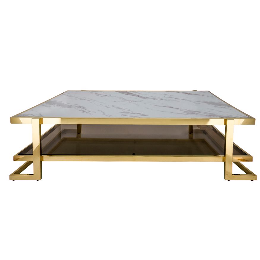 Sagebrook - Metal/Marble Glass Coffee Table