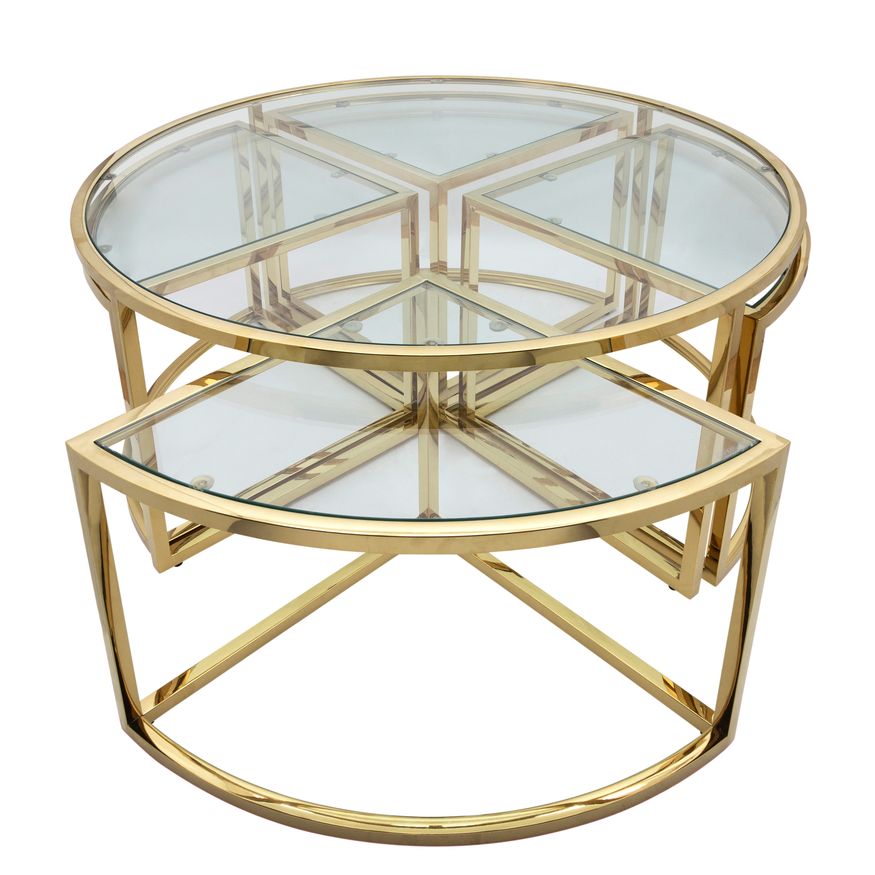 Sagebrook Metal Pull Out Coffee Table - Gold