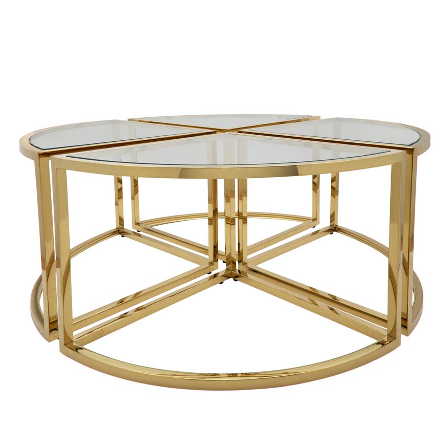 Sagebrook Metal Pull Out Coffee Table - Gold