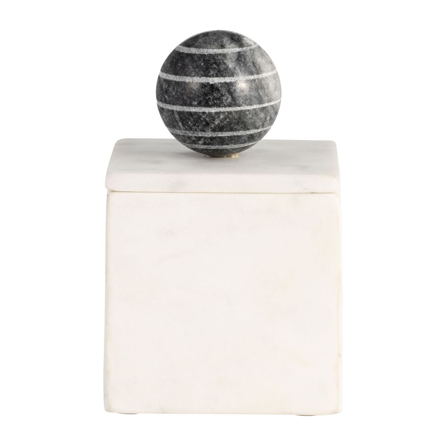 Sagebrook 7" Marble Box With Orb