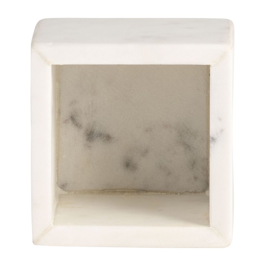 Sagebrook 6" Marble Box With Orb - White