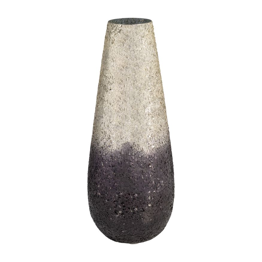 Sagebrook - 18" Crackled Vase in Plum Ombre