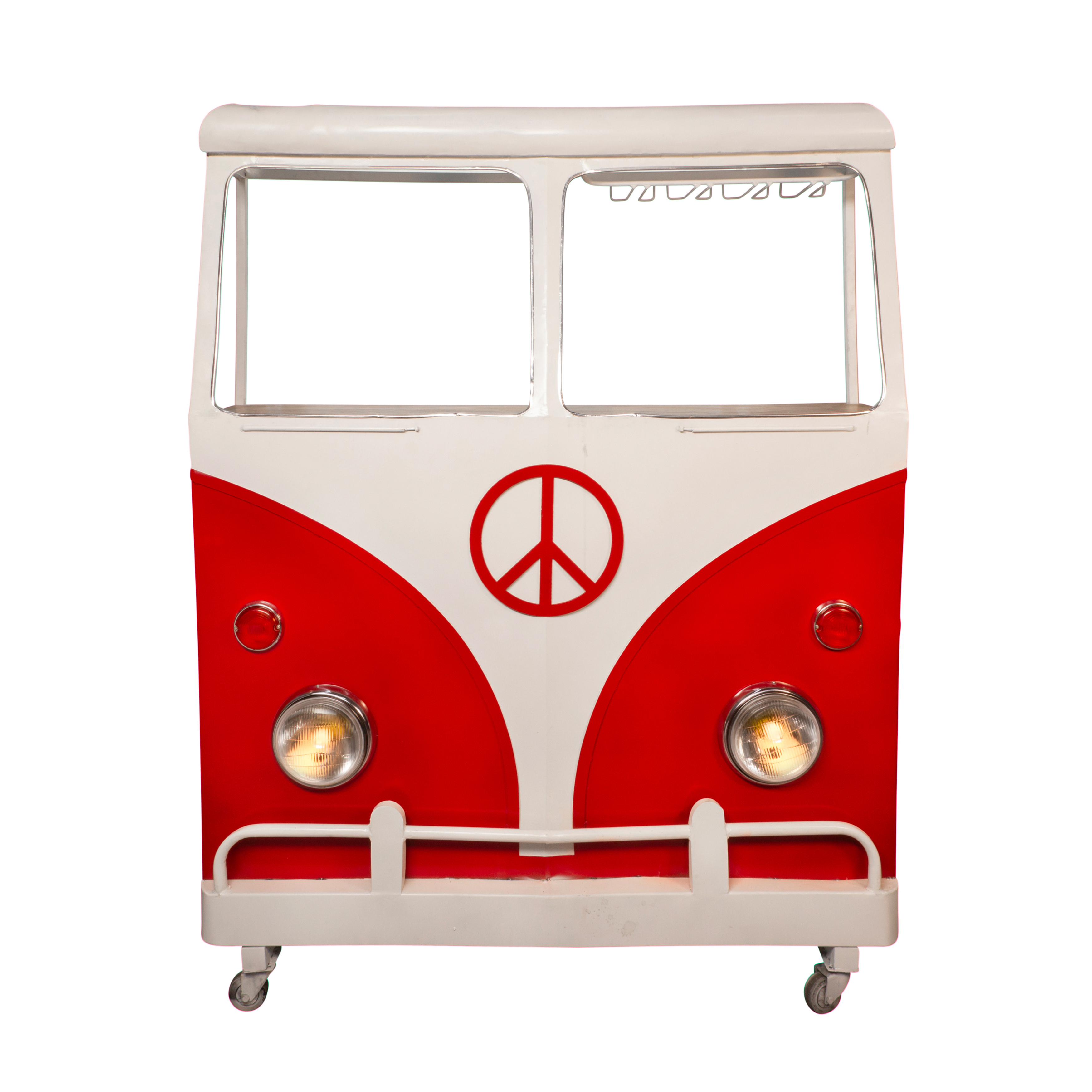 Sagebrook Metal Bus Kombi Bar - Red