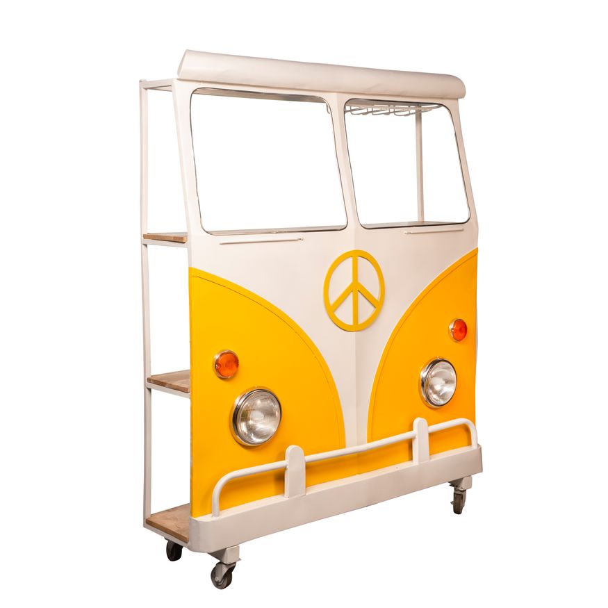 Sagebrook Metal Bus Kombi Bar - Yellow