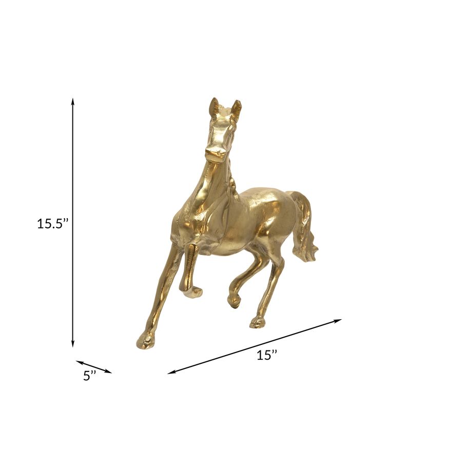 Sagebrook - 16" Horse Sculpture in Gold