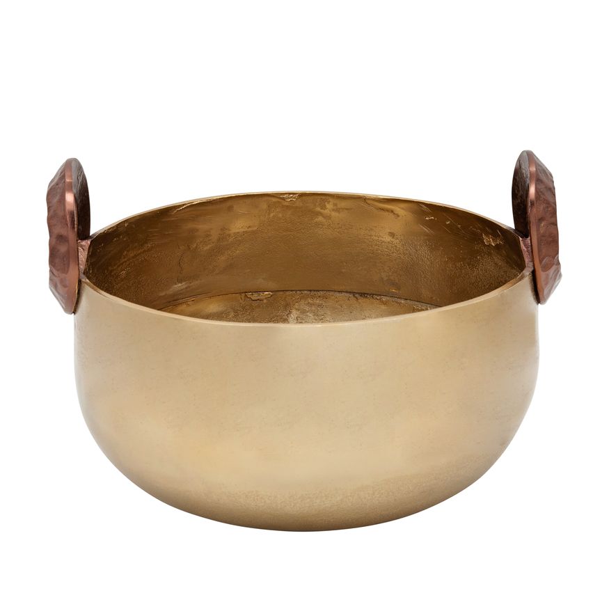 Sagebrook - 10"/12" Bowl With Handles (Set Of 2) in Gold