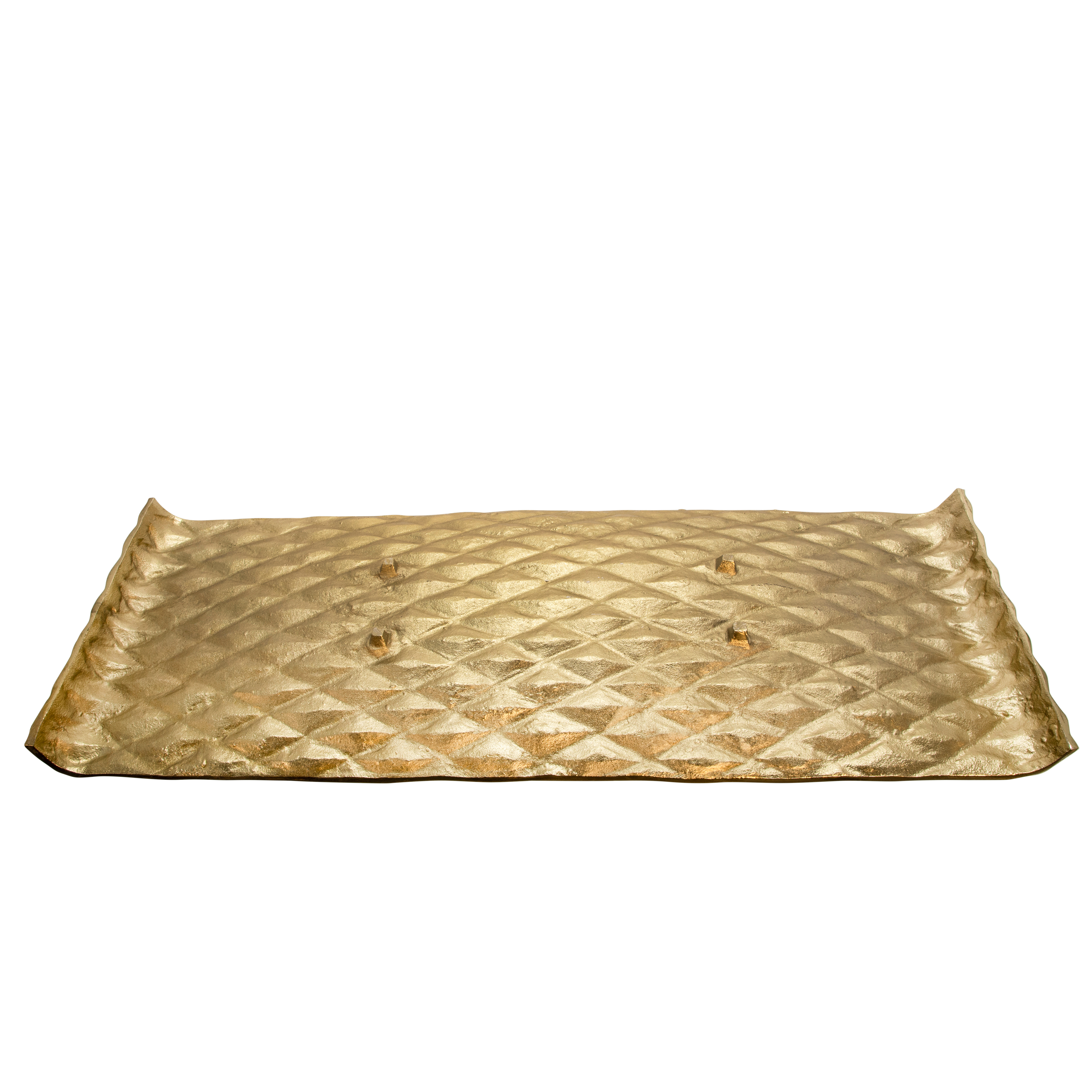 Sagebrook - Decorative Hammered Metal Tray (Set Of 2) in Gold/Silver