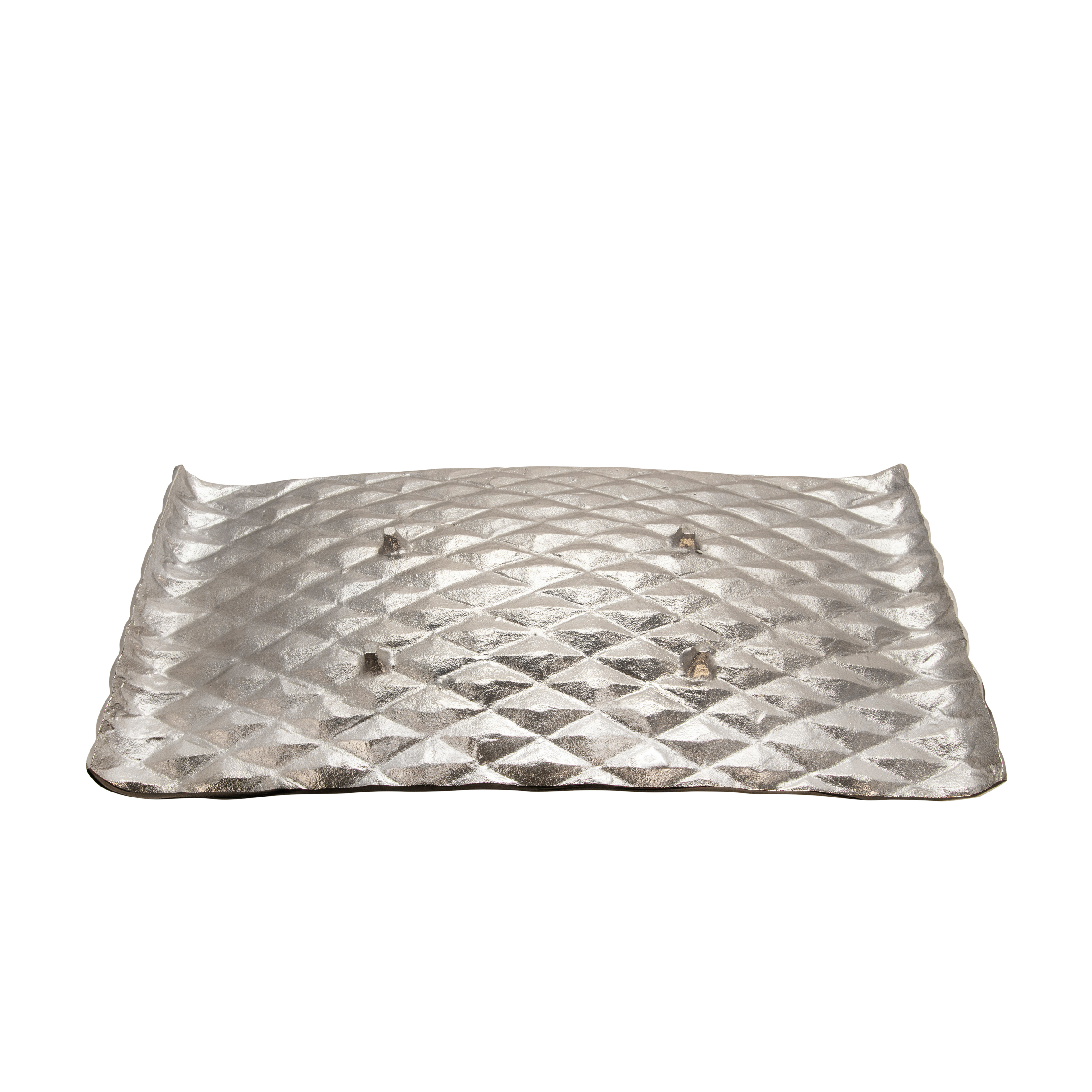 Sagebrook - Decorative Hammered Metal Tray (Set Of 2) in Gold/Silver