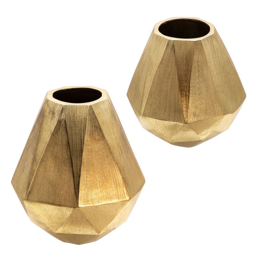 Sagebrook™ 10" Geometric Deco Vase - Gold