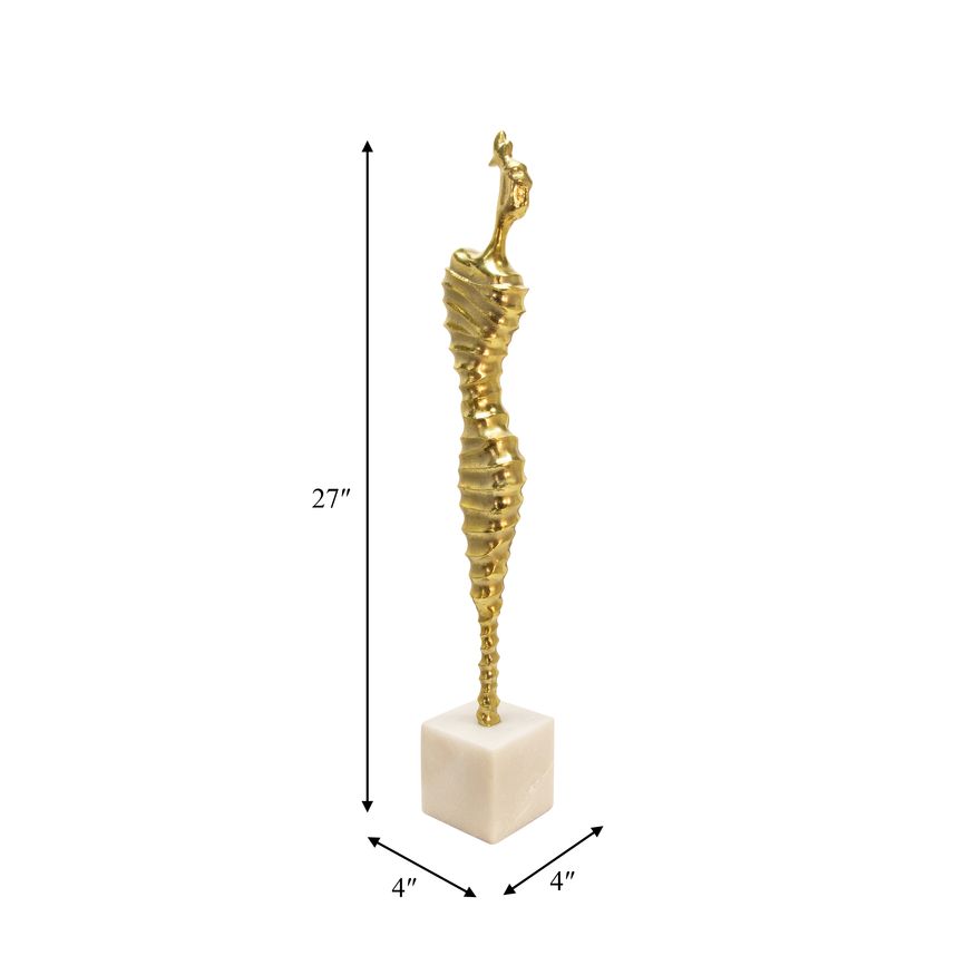 Sagebrook 27" Metal Modern Female Mummy Decor - Gold