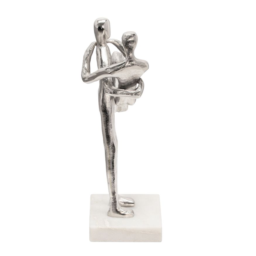 Sagebrook - 12" Metal Couple Deco in Silver