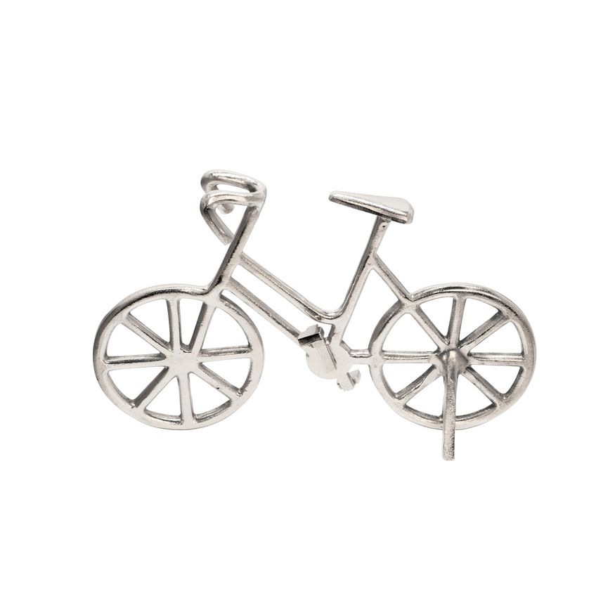 Sagebrook 9" Metal Bicycle - Silver