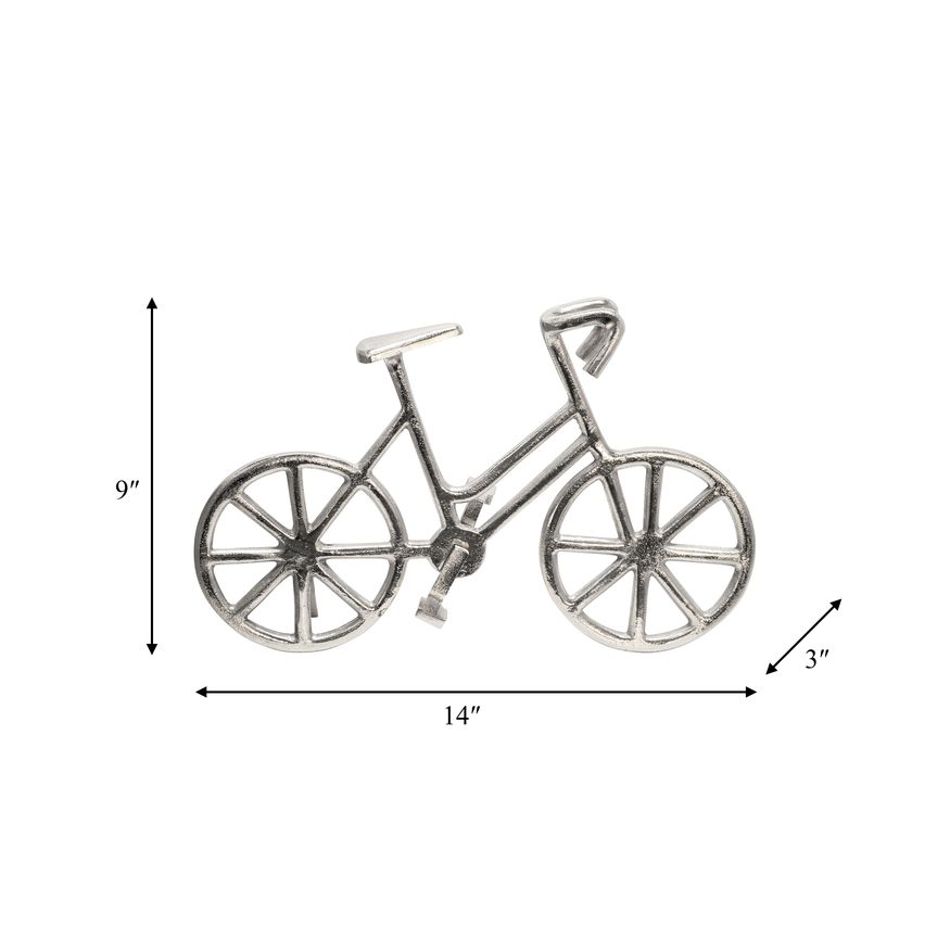 Sagebrook 9" Metal Bicycle - Silver