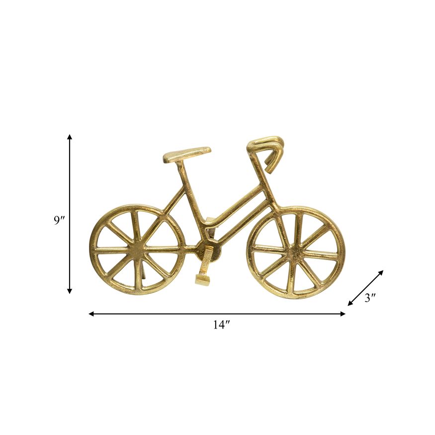 Sagebrook 9" Metal Bicycle - Gold