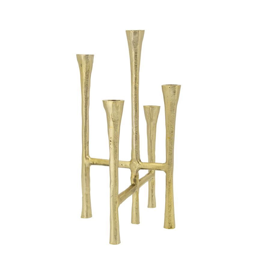 Sagebrook - 14" 5-Candlesticks Stand in Gold