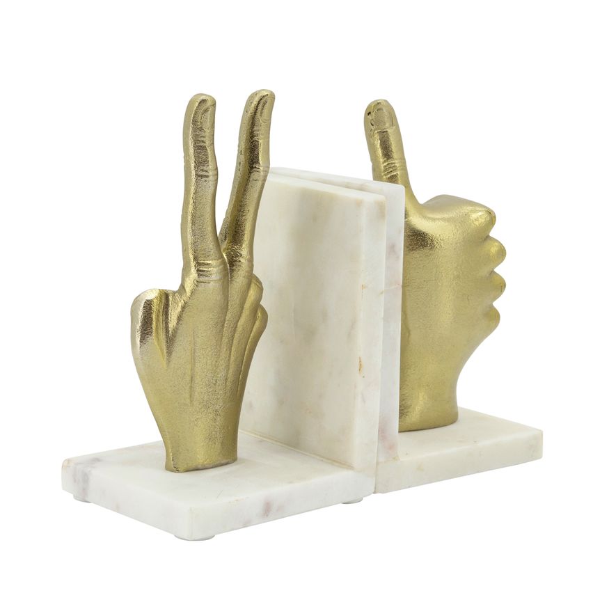 Sagebrook Hand Sign Bookends (Set Of 2)