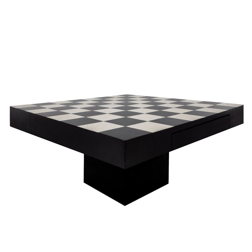 Sagebrook - 32"x32" Resin Chess Set in Black/White