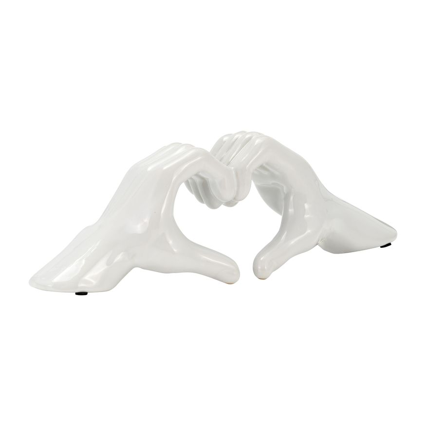 Sagebrook™ 5" Hand-heart - White