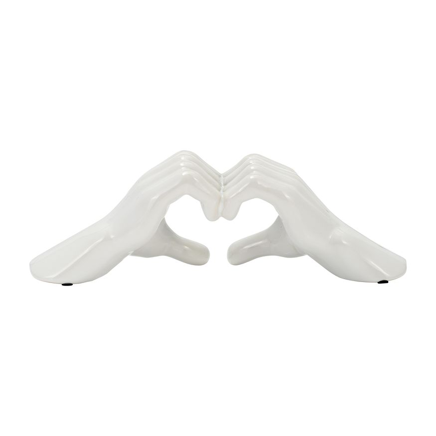 Sagebrook™ 5" Hand-heart - White