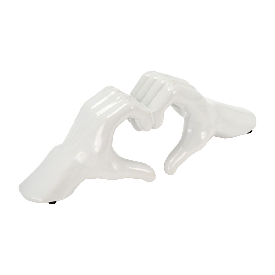 Sagebrook™ 5" Hand-heart - White