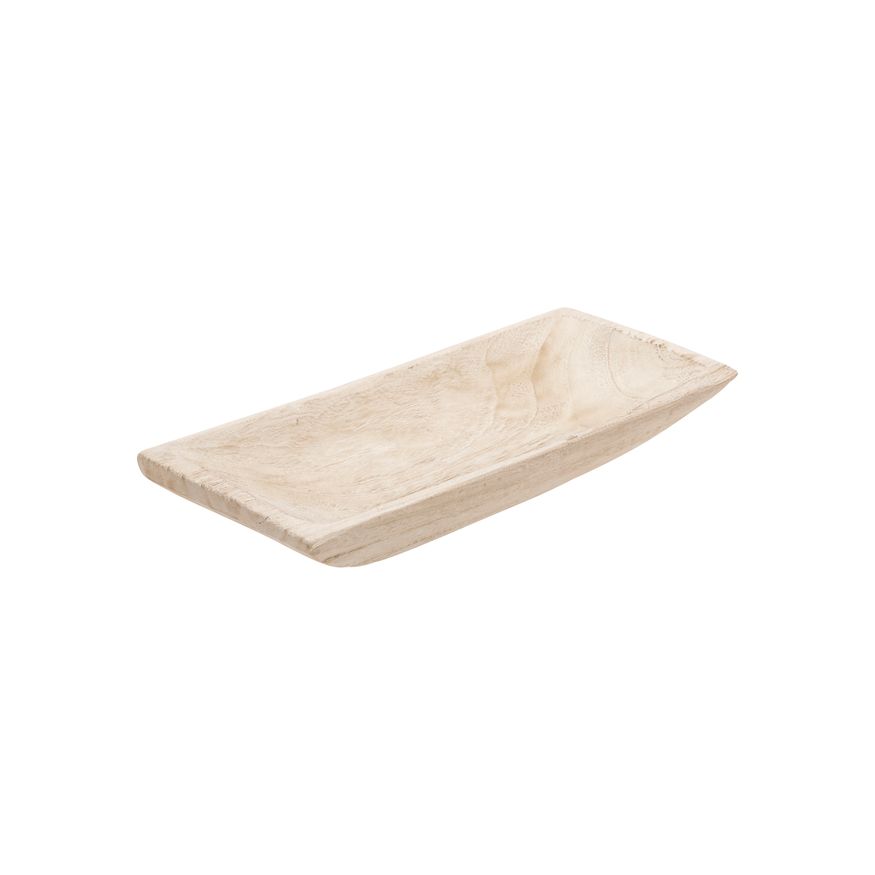 Sagebrook 15"/20" Wood Rectangular Tray (Set Of 2) - White