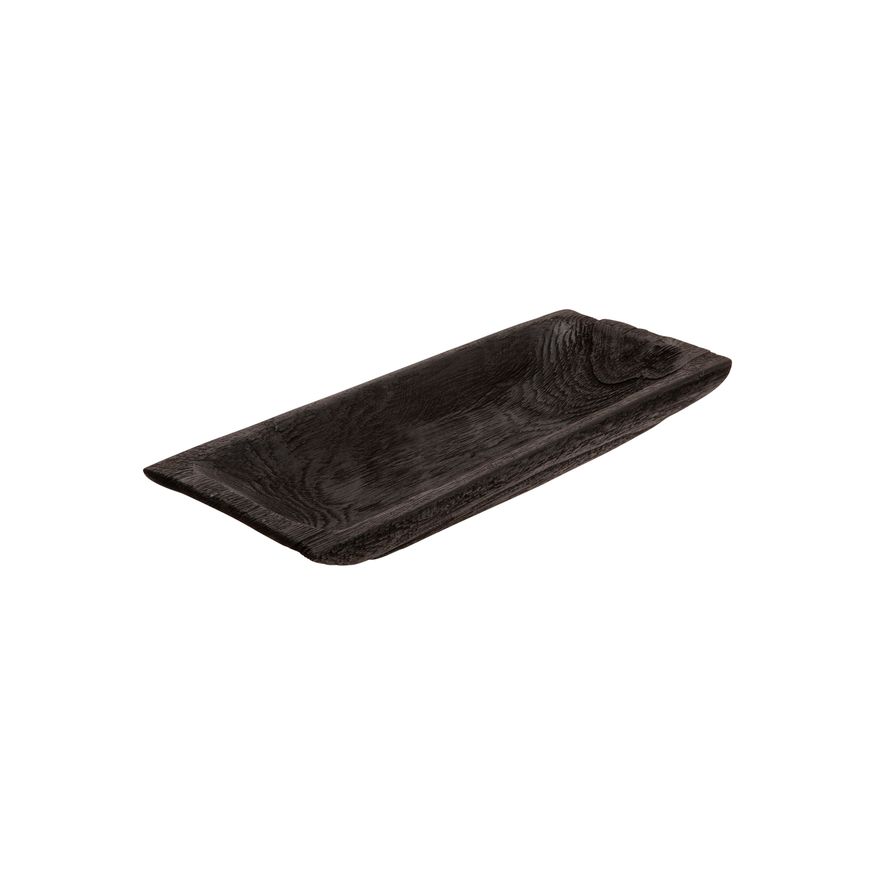 Sagebrook 15"/20" Wood Rectangular Tray (Set Of 2) - Black