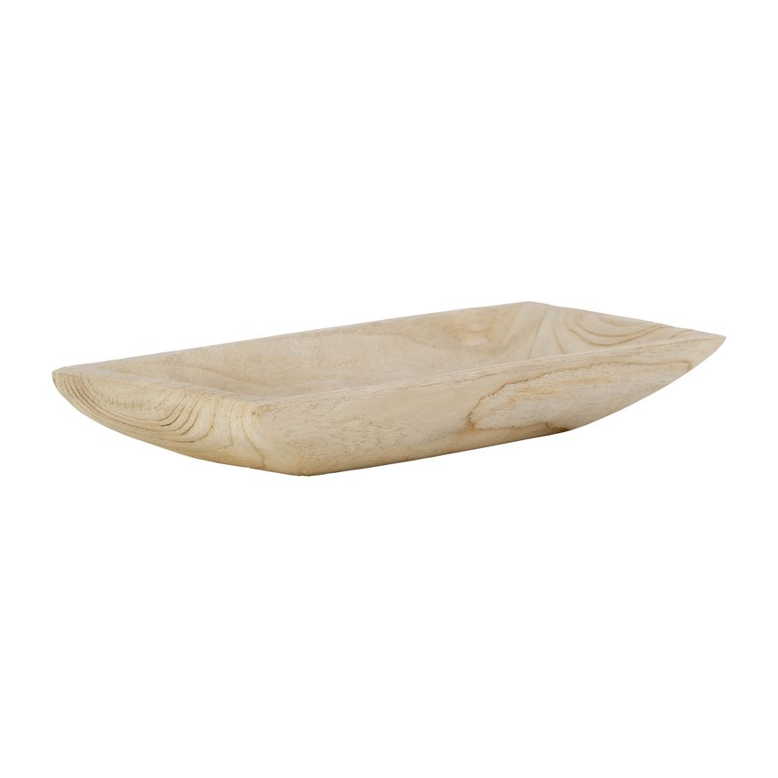 Sagebrook 15"/20" Wood Rectangular Tray (Set Of 2) - Natural