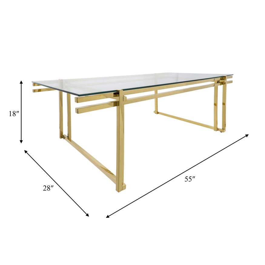 Sagebrook Metal Coffee Table - Gold