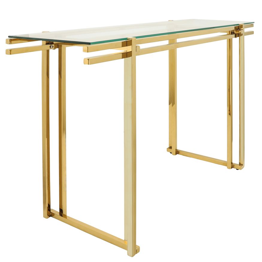 Sagebrook Stainless Steel Console Table - Gold