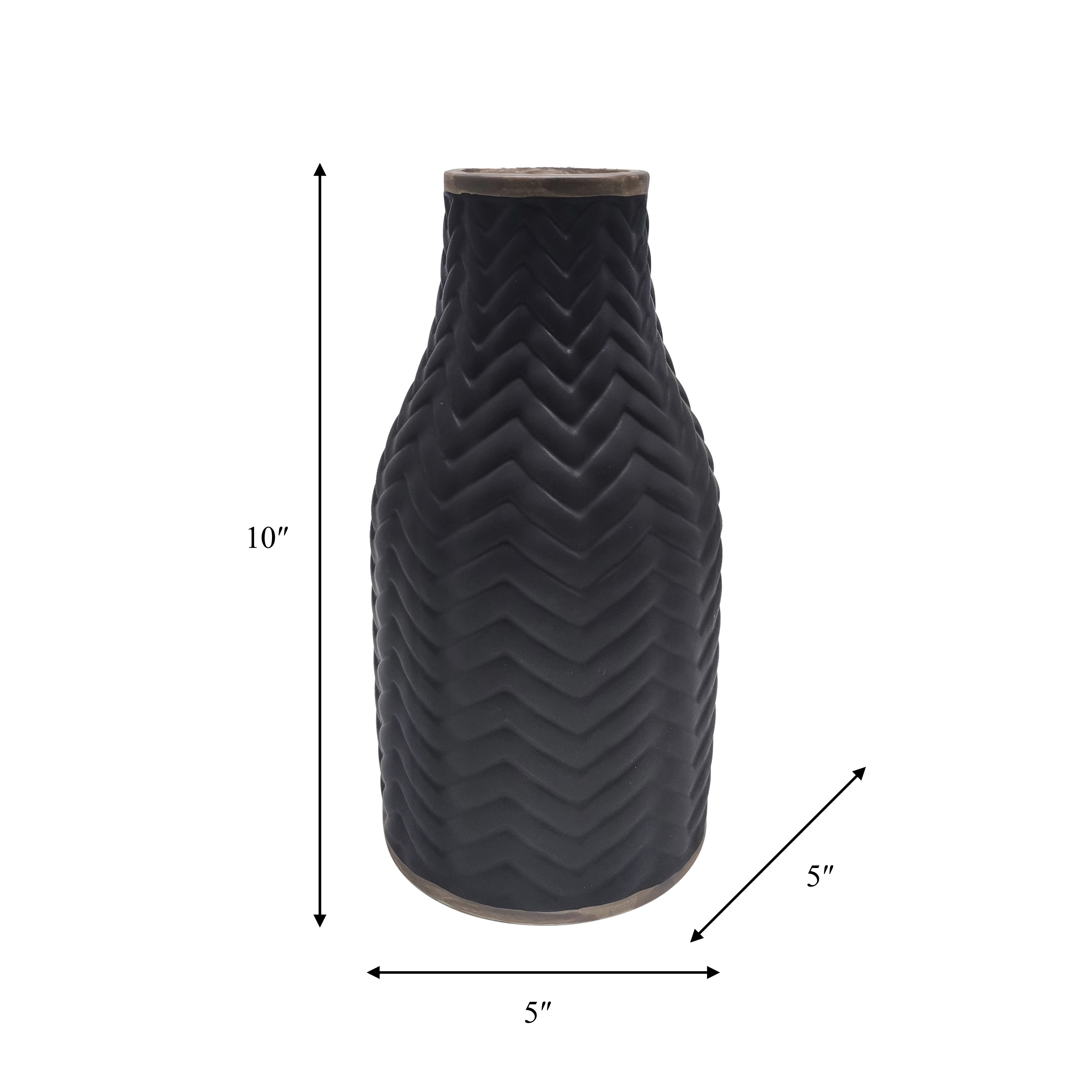 Sagebrook 10" Chevron Vase