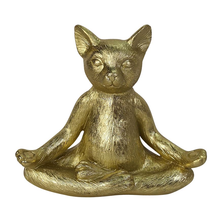 Sagebrook 7" Resin Yoga Cat