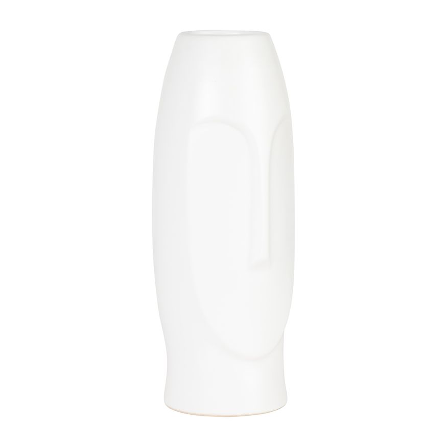 Sagebrook 14" Face Vase - White