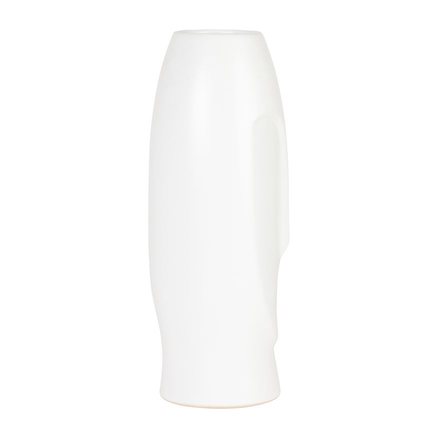 Sagebrook 14" Face Vase - White